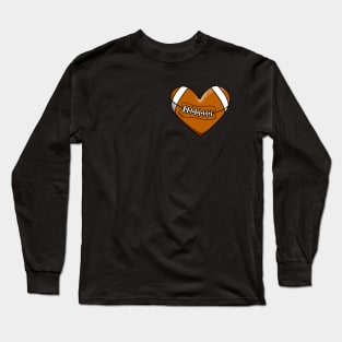 Love Football Heart Long Sleeve T-Shirt